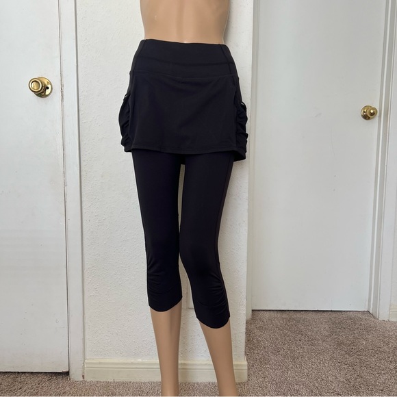 Athleta cuteness 2 in 1 skirt leggings Black size M - Picture 3 of 11